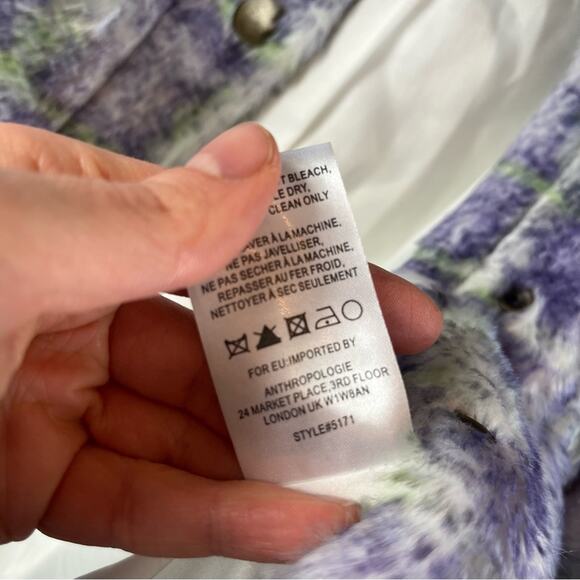 Hutch Anthropologie Donna Plaid Plush Soft Boxy Shacket Barn Coat Jacket XS - Picture 12 of 14